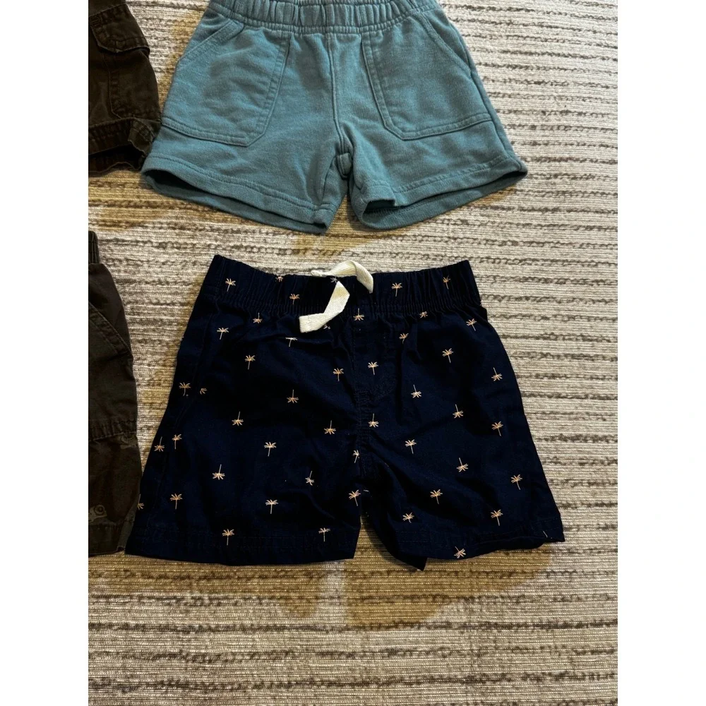 Bundle 4 Carters OshKosh Disney Wonder Kids Boys Shorts Size 12M Navy Teal Brown
